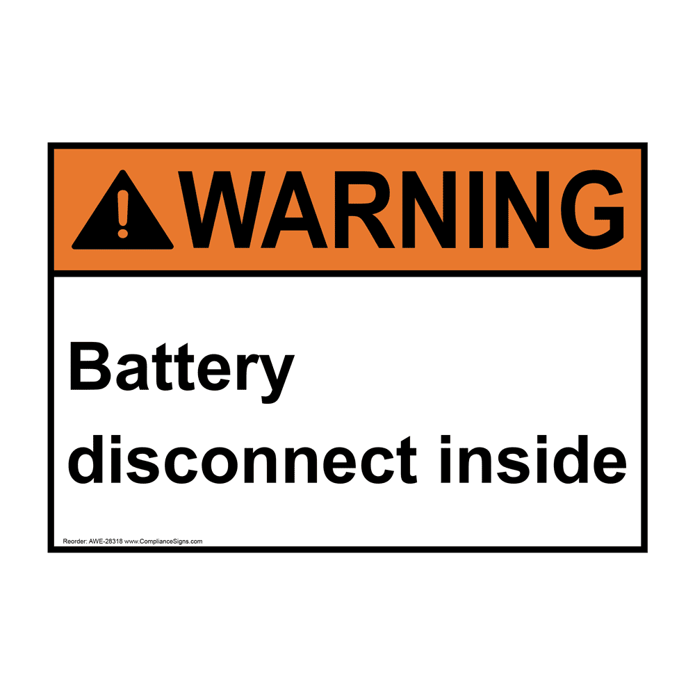 Battery Disconnect Caution Caution